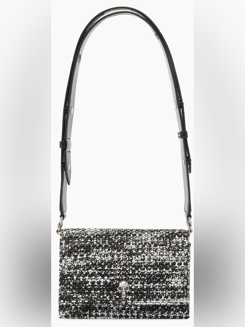 Alexander McQueen small rafia Skull shoulder bag. Brand new!